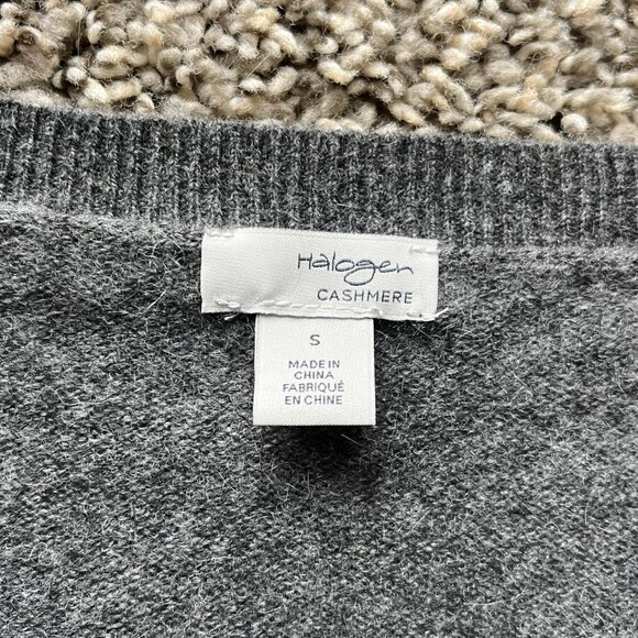 Halogen Blouse Womens Small 100% Cashmere Long Sleeve Bejeweled Party Luxury - Picture 3 of 8